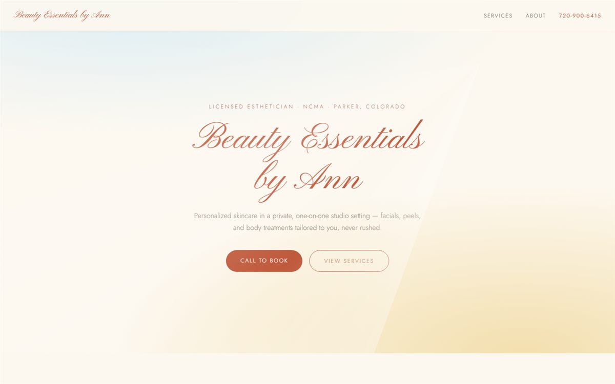 Beauty Essentials by Ann preview site